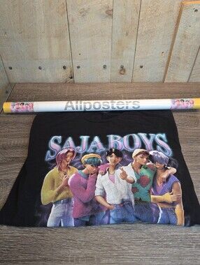 Saja Boys Kpop Demon Hunters Shirt Size Medium Unisex Fit  & Poster Bundle Gift